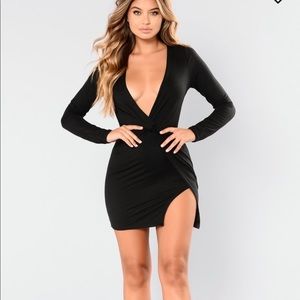 Black mini dress